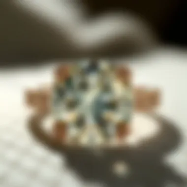 Detailed view of diamond clarity grades