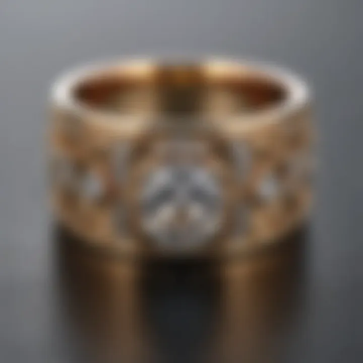 Custom wedding band rings showcasing intricate designs