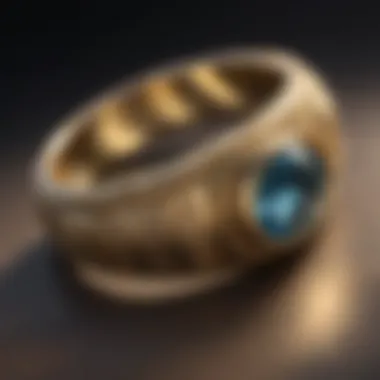 Egyptian gold ring with inscriptions