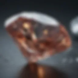 Close-up view of a lab-created diamond showcasing its brilliance