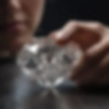 Jewelry artisan meticulously securing a diamond