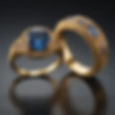 A vintage gold ring next to a modern appraisal tool, symbolizing valuation methods