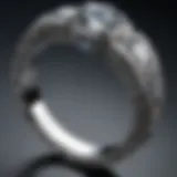 Close-up of a diamond wedding ring showcasing its brilliance