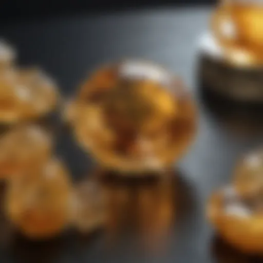 Natural citrine gemstone showcasing its vibrant yellow hue