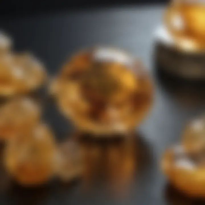 Natural citrine gemstone showcasing its vibrant yellow hue