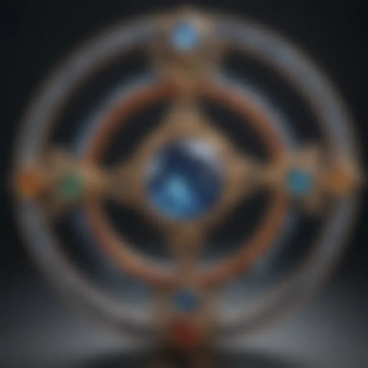 An artistic depiction of astrological symbols associated with the June birthstone