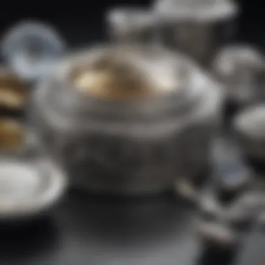 Shiny, restored silver items displayed elegantly