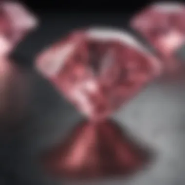 Sparkling pink diamond showcasing brilliance