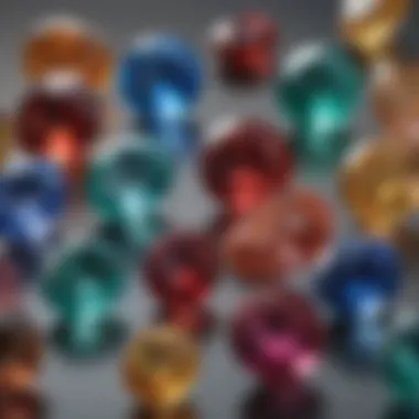 Close-up of unique characteristics of various birthstones