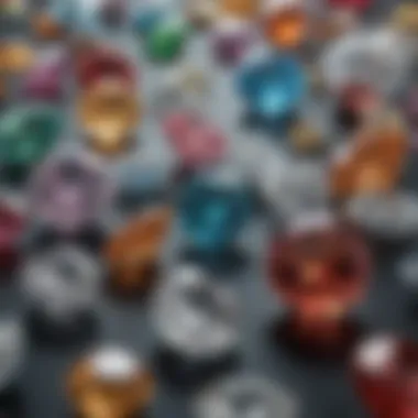 Diverse Types of Diamonds A visually stunning array of different diamond types and their unique characteristics