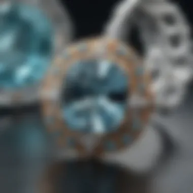 Mastery in Jewelry Crafting Artisan crafting a piece of jewelry with aquamarine and diamonds