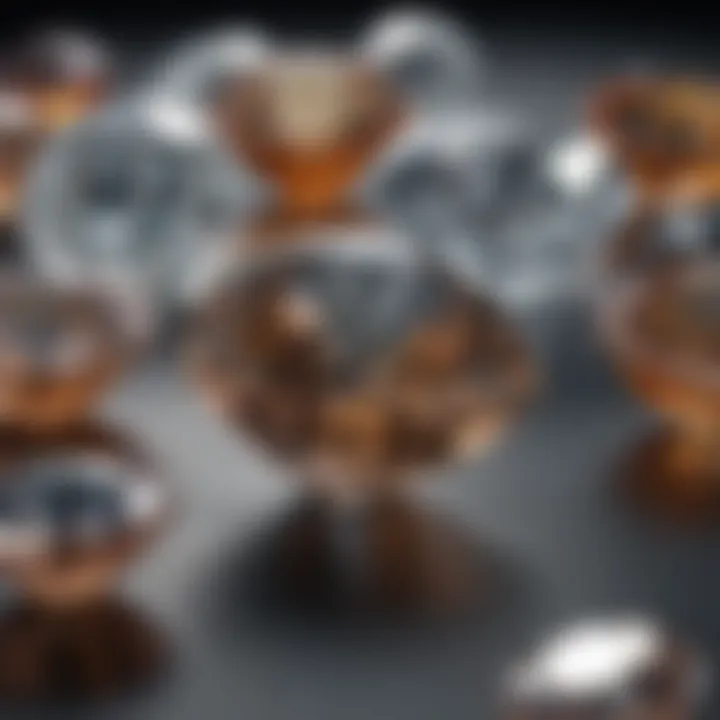 Comparison chart between natural and cultivated diamonds highlighting key differences.