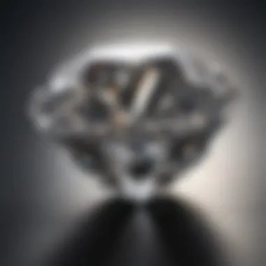 Close-up of a diamond's clarity and brilliance