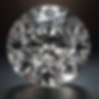 Close-up View of Round Diamond's Depth Close-up of a round diamond highlighting its depth