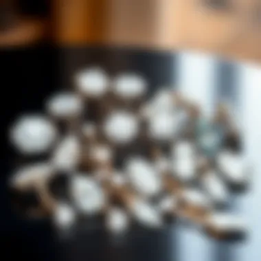 Diverse Selection of Diamond Jewelry Investments An elegant display of various diamond jewelry pieces arranged artistically.