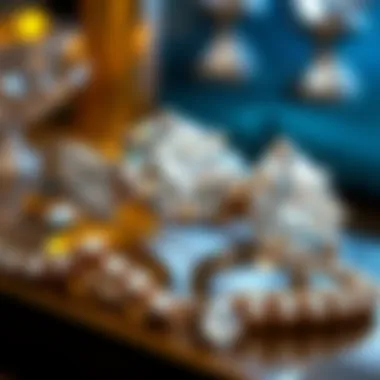 The Glamour and Value of Diamond Jewelry Investments A luxurious setting highlighting diamond jewelry in a glamorous context.