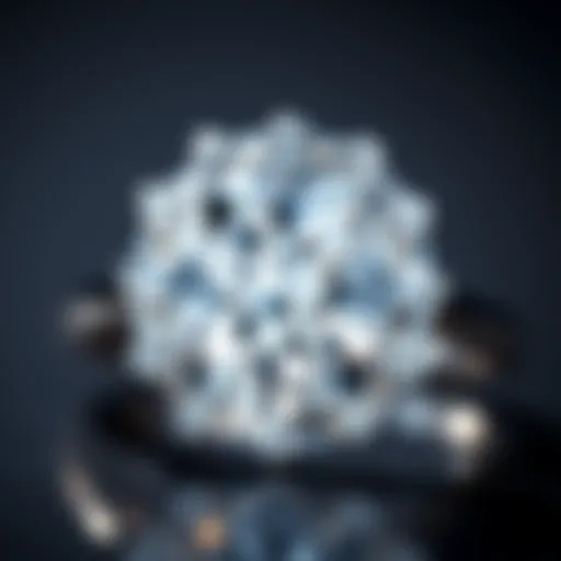 A close-up of a sparkling diamond ring showcasing its clarity and brilliance.