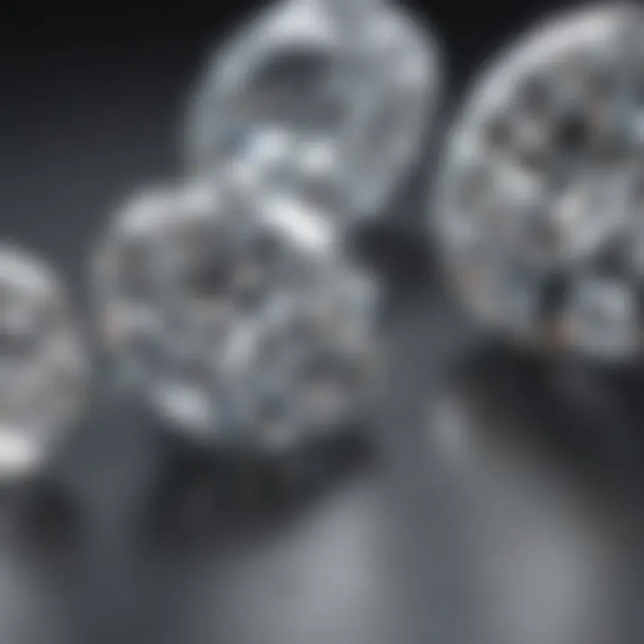 Visual representation of diamond and moissanite brilliance