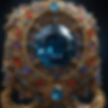 Cultural Significance of Gemstones in History An ancient cultural artifact adorned with gemstones, highlighting their historical significance