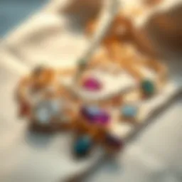 Sparkling clean jewelry laid on a soft cloth