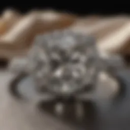 A sparkling diamond ring placed on a soft cloth
