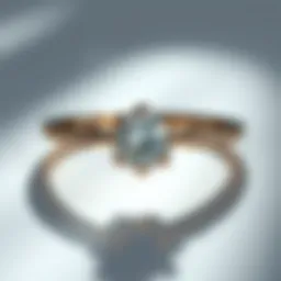 Elegant engagement ring with a diamond centerpiece