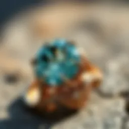 A beautifully crafted engagement ring featuring an intricate design and a unique gemstone