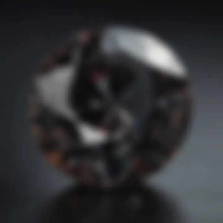 A close-up view of a stunning black diamond showcasing its unique color and brilliance