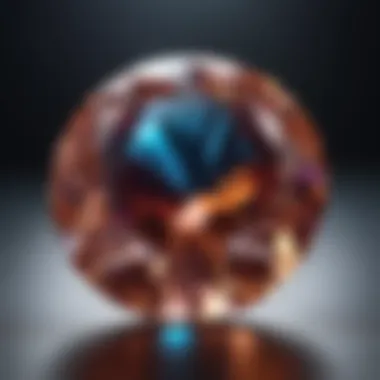 Close-up view of a Color G diamond showcasing its clarity and brilliance