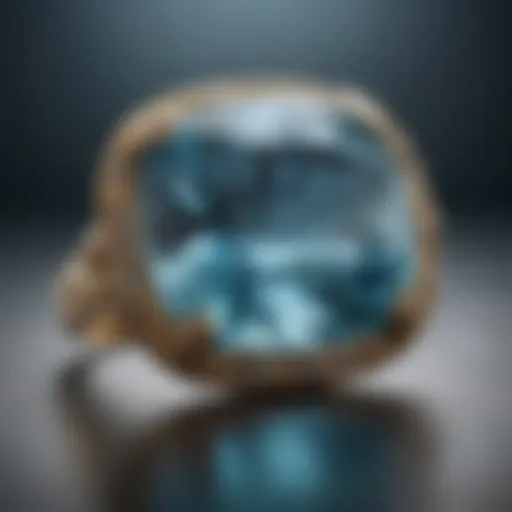 Stunning aquamarine gemstone showcasing its unique blue hue