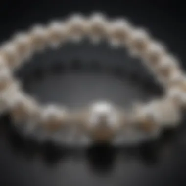 Artisan crafting a pearl bracelet