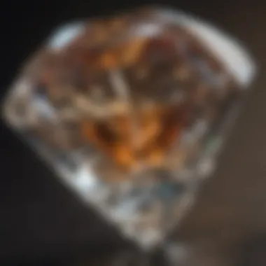 A close-up of an uncut diamond showcasing its raw beauty and natural facets