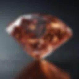 Close-up of an H color diamond showcasing its clarity and brilliance