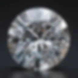 Close-up view of a stunning moissanite gemstone showcasing its brilliance