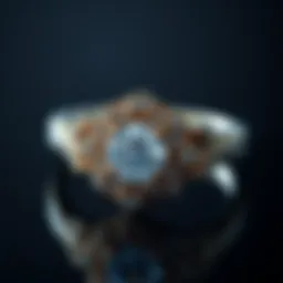 Intricate vintage engagement ring with ornate design