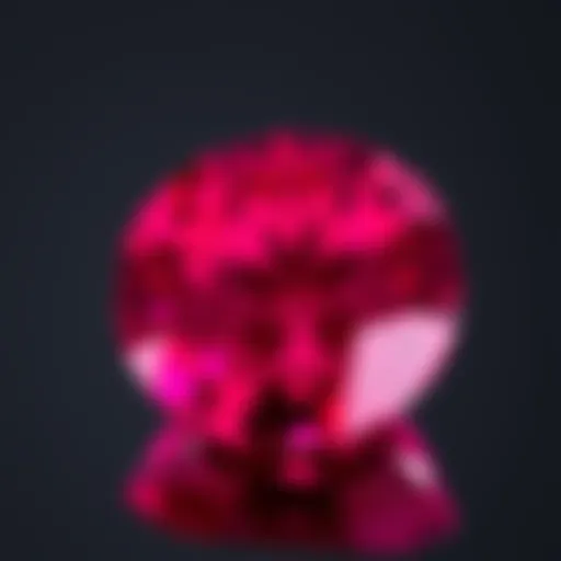 Close-up view of an Australian ruby showcasing its vibrant color and clarity