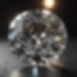 A sparkling synthetic diamond reflecting light.