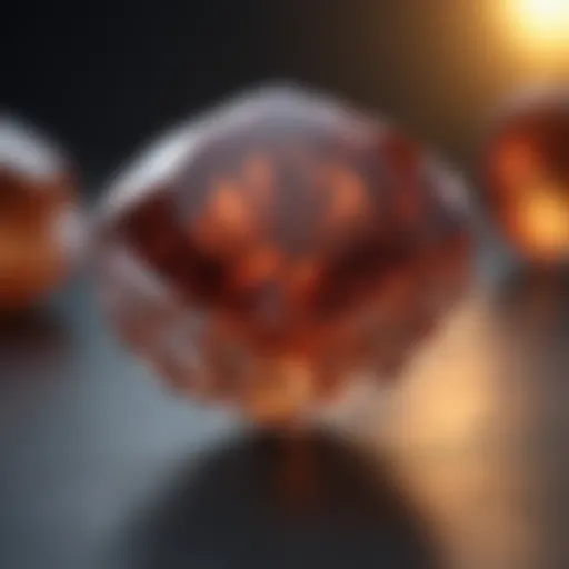 A close-up of the December birthstone showcasing its unique color and texture