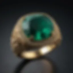 Vibrant green emerald gemstone