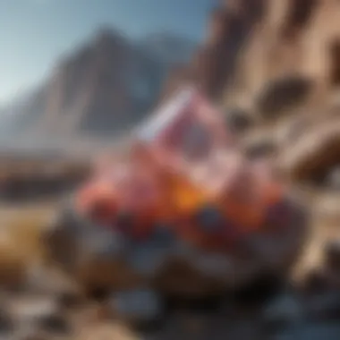 A geological landscape illustrating the natural environment where color quartz is formed.