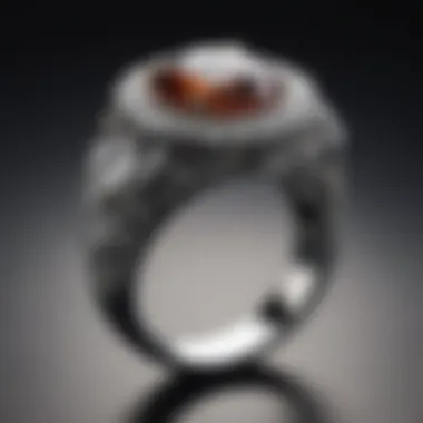 Elegantly designed diamond ring demonstrating artistic flair