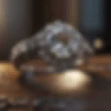 Intricate vintage diamond ring setting