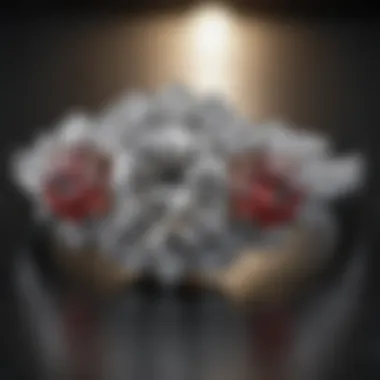 Stylish Three-Stone Setting Stylish three-stone diamond ring setting