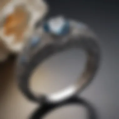 Elegant alternative engagement ring design featuring intricate band work