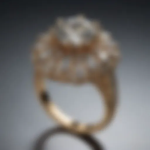 Exquisite diamond engagement ring in a vintage setting