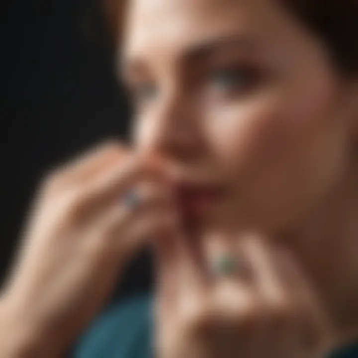 A heartfelt moment captured with a mother admiring her birthstone ring