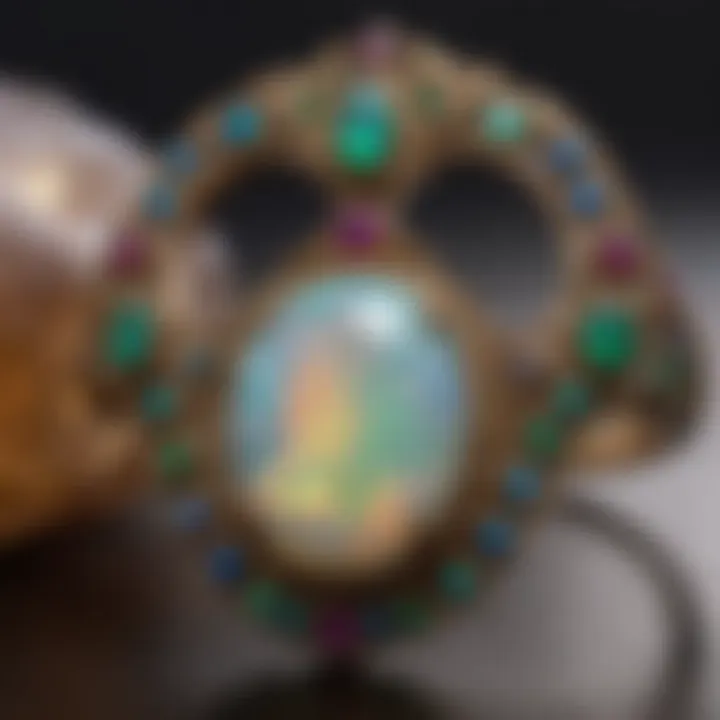 Historical artifacts featuring opal jewelry