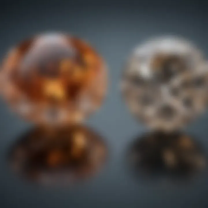 Side-by-side comparison of HPHT and CVD diamonds highlighting their unique characteristics