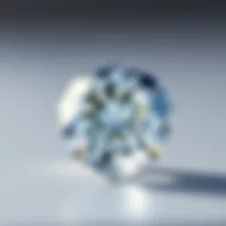 Close-up view of a brilliant 3.6 karat diamond showcasing its unique facets and clarity.