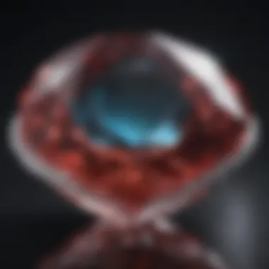 Close-up of a vibrant gemstone highlighting its clarity and brilliance